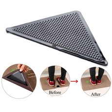 착착 잘붙는 쫀둑 미끄럼방지 고정패드 미끄럼방지고정패드 미끄럼방지패드 침대고정패드, LK4 블랙1개