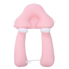 嬰兒定型枕 防偏頭/矯正頭型 安撫防驚嚇, 抽繩款雲朵枕粉色（AB面）防驚跳安撫柱