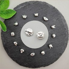 비즈톡 [SVP-09-10]순은펜던트 실버925 십이간지 12간지 미니동물 통과형 4.8x5.2mm 08.양띠