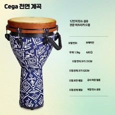 아프리카 드럼 젬베 휴대용 성인 초보자용 10/12인치 대형 타악기 젬베 음악치료악기 교육용악기 핸드드럼 라틴타악기 퍼커션, 1개, AA_12인치 보헤미안 금사막 조정형