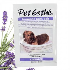 펫에스테 강아지 아로마틱 배스 솔트 라벤더향, 15g, 6개