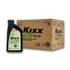 킥스 Kixx BIO 1 5W-30 친환경 합성엔진오일, 6개, 1L