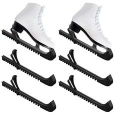 Yilloog 하키 스케이트 가드 아이스 블레이드 커버 6개 프로텍터 조절 가능한 버클 포함 어린이 성인 피겨 스케이트(블랙 블루 핑크) 227091 8664537358