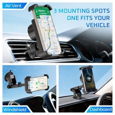 Heetipuk 블루투스 스피커가 있는 자동차 폰 홀더 휴대폰 내비게이션/음악 볼륨 증폭 노인을 위한 사용자 친화적 인덕션 스피커 대시보드/송풍구 마운트 USB A to