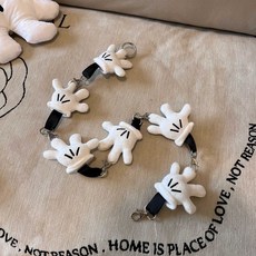 褲鏈配飾米奇手套設計可愛玩偶亞文化 男女衕款, 1個, 米奇褲鏈