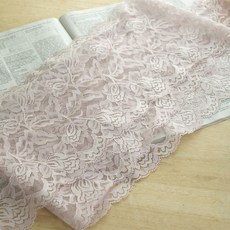 꽃장식 라셀레이스 폭 12cm 인디핑크, 1개