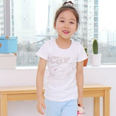 화이트 골드카 티셔츠 남아발레복