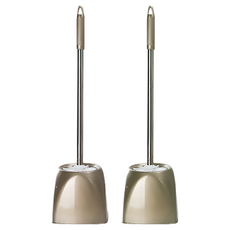 不鏽鋼長柄馬桶刷清潔刷組, 香檳金, 1個