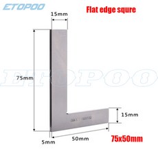 스테인레스 스틸 90도 연귀 각도 코너 눈금자 넓은 기본 게이지 측정 도구 DIN875/2 정지 표준, [06] P75X50, [06] P75X50