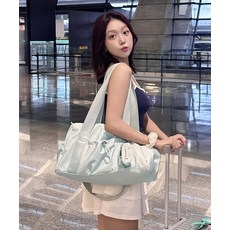마스마룰즈 [파우치세트] glossy shoulder duffel bag_Cloud mint 390073, 기본