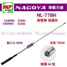 NAGAYA NL-77BH 台灣製造 雙頻超寬頻低損失 車用天線 車機天線, 1個