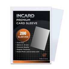 인카드 포켓몬 스포츠 카드 포카 프로텍터 투명 카드 슬리브 66x91mm 200매, 1p, 1개