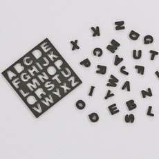 [무료배송]이앤오 팔렛트 에듀 자석놀이 한글 숫자 알파벳 자음모음 교구 퍼즐 자석글자, 영어대문자, 블랙, 1개