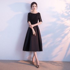원피스 드레스 블랙 키작녀 하객룩 파티 연주회 럭셔리 이브닝