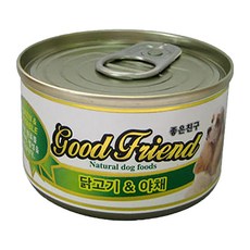 굿프랜드 애견용 간식 캔 100g, 닭고기 + 야채 혼합맛, 1개