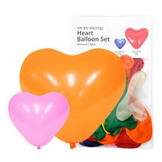 (PC) 일반하트풍선세트(대 소)(12입), 단품