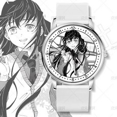 블루바구니 귀멸의칼날 무이치로 패션 가벼운 캐릭터 손목 시계 학생 생일 선물
