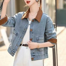lofei 여성 숏 데님자켓 캐주얼 봄 간절기 데일리 아우터 JK20