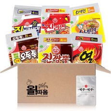 멀티라면 기획세트 오뚜기진라면5+진짬뽕4+진비빔면4+오동통면5+스낵면5+열라면5, 1세트