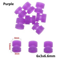 진동 방지 실리콘 소음기 고무 댐퍼 볼 충격 흡수 비행 컨트롤러용 소프트 마운트, [02] Purple-6x3x6.6mm, 12. Purple-6x3x6.6mm, 1개