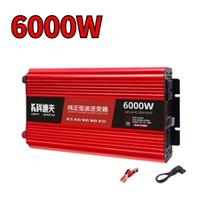 차량용 순수정현파 인버터 12V 24V 겸용 6000W 고출력 캠핑용 차박 변압기, 단품