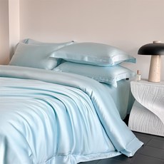 水洗真絲牀上四件套冰絲夏季裸睡牀品輕奢高級感被套宿舍牀單三件, 【牀單款】0.9三件套-被套150x200