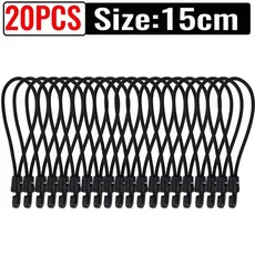 20/1pcs 탄성 스트랩 나일론 번지 코드 10cm 15cm 25cm 손전등지도 야외 배낭 액세서리 용 내구성 고정 밴, 09 15cm - 20pcs