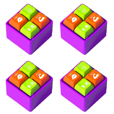 迷你鍵盤造型鑰匙圈，輕巧便攜，多色可選，創意禮品, 功德積攢器, 1個