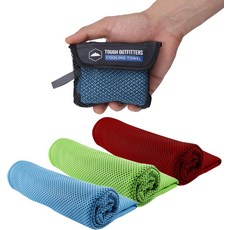 목 얼굴용 튼튼한 야외 쿨링 타월 - 더운 날씨 요가 스포츠 골프 땀용 즉석 콜드, 3 Pack, Light Blue/ Green/ Red, 1개