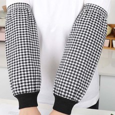 작업팔토시 운전 체크 고급 밴드 작업 사무 미술 공방 면토시, 블랙, 1P세트