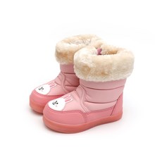 ShoelaMode 兔兔圖案絨毛中筒靴