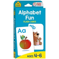 School Zone Alphabet Fun Flash Cards: 56 Cards Preschool Kindergarten ABCs Uppercase and Lower