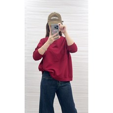 9082 淨色拼接太空棉上衣，剪裁有細節，氣質更出眾！特殊拋弧拼接線條，高級感設計, 紅, 1個