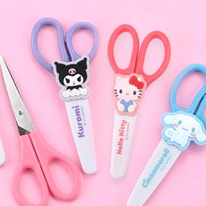 산리오 안전캡가위 1p 양손잡이 문구가위 어린이용 어린이집 유치원 미술 만들기 놀이 초등 준비물, 쿠로미