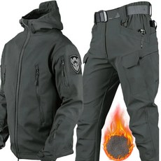 Yumico 남성 겨울 야외작업 방수 방한복 세트 배달 낚씨 겨울점퍼 빅사이즈 냉동창고 택배 근무복 남자 따뜻한 패딩 보온 기모 후드 바람막이 바지세트