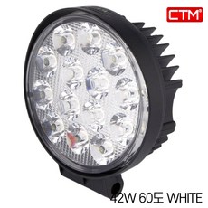 CTM 서치라이트 차량용 LED 써치 선박 화물 지게차 슬림 원형 42W 60도, 1개