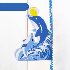 3D동물키재기 어린이 방 유치원 병원 놀이방 가정 학습 공공 시설 행사 성장 기록 프로젝트 테마파크 놀이공원 인테리어 교육적 활용 (돌고래), 1개