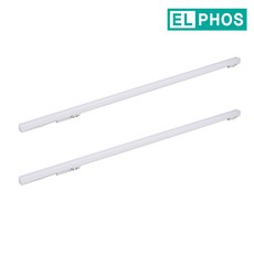 엘포스 LED SIMPLE 1200mm 초슬림티라인등 폭22고휘도 30W 고밝기 플리커프리 레일조명 무빙형 바디화이트, 주광색, 2개