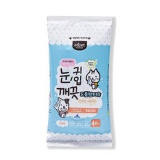 에티펫 눈 귀 입 깨끗 물티슈 강아지얼굴티슈 애견눈물자국, 2개, 40개입