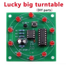 PCB기판 입문 교육 초보자 연습 DIY 회로 키트 생산 전자 실습 납땜 기판, lucky turntable kit, 1개