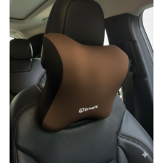 드라이브핏 차량용 목쿠션 고밀도 메모리폼, 2개, 브라운