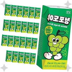 청포도 맛 무설탕 제로 칼로리 음료 어린이 성인 가족 음용 소용량 팩 낱개 박스