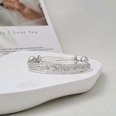 【Annshop小安的店】龍鳳日向鈴鐺小孩伸縮手環 999足銀 彌月禮物 可愛造型伸縮手環