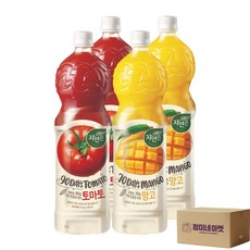 자연은 1.5L 음료수 세트 토마토 망고 각 2개씩, 4개
