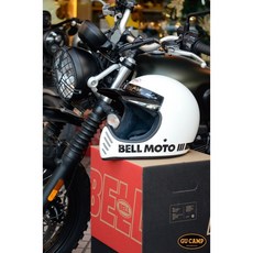 Bell Moto 3 復古山車帽 經典白, XL