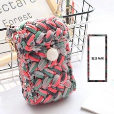 디얼픽유 팡쿠 코바늘 핸드폰 가방 손뜨개 뜨기