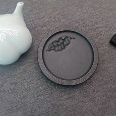 歙硯金星硯台 精緻圓形, 1個, 大葉有成