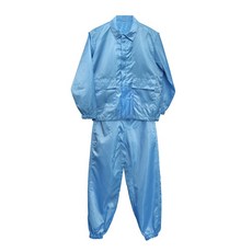 방진복 제전복 투피스 상하의 세트, Y카라 상의 + 하의 (블루), 1개