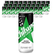 롯데칠성 사이다 제로 캔 250ml x 30개 업소용 탄산음료