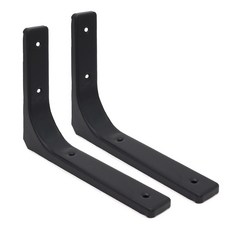 아이베란다 엠보 L형 선반 받침대 브라켓 선반대, 2개, 블랙 200mm